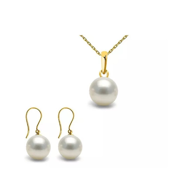 Parure de bijoux or 18k perles de culture eau douce- Poemana bijoux