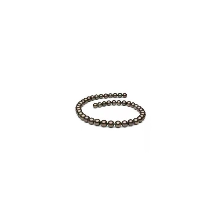 Collar de perlas cultivadas de Tahití redondas 9-10 mm