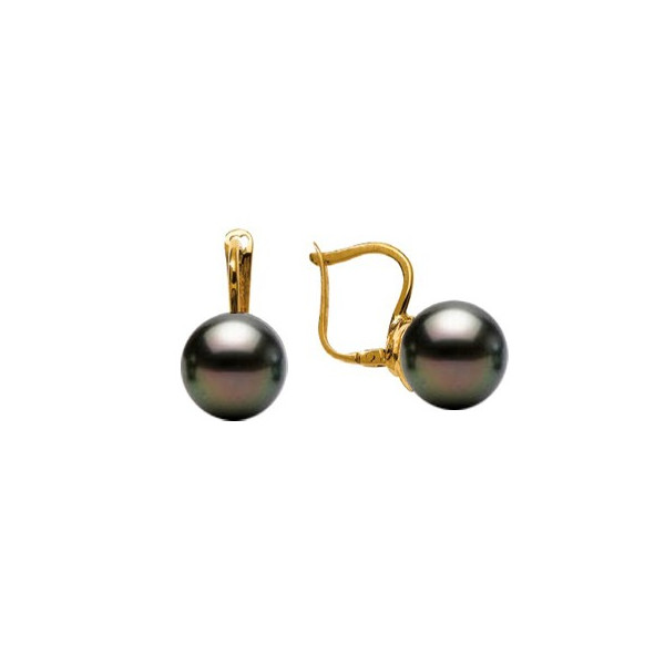 Boucles d'oreilles Eve Or 18 K  perles de Tahiti rondes