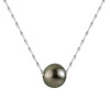 Collier en Or 18 K avec une perle de Tahiti ronde