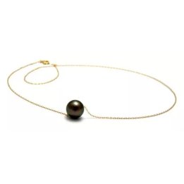 Collana Diva in oro 18 carati con perla di Tahiti tonda