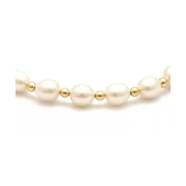 Bracelet Or 18 K perles de culture blanches