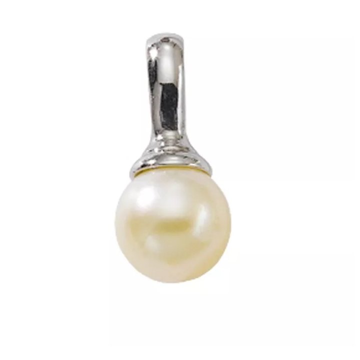 Colgante de oro blanco de 18 quilates con perla Akoya