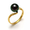 Bague Or 18k et perle de Tahiti