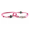 Aloe cotton bracelets with circled Tahitian pearls - Poemana