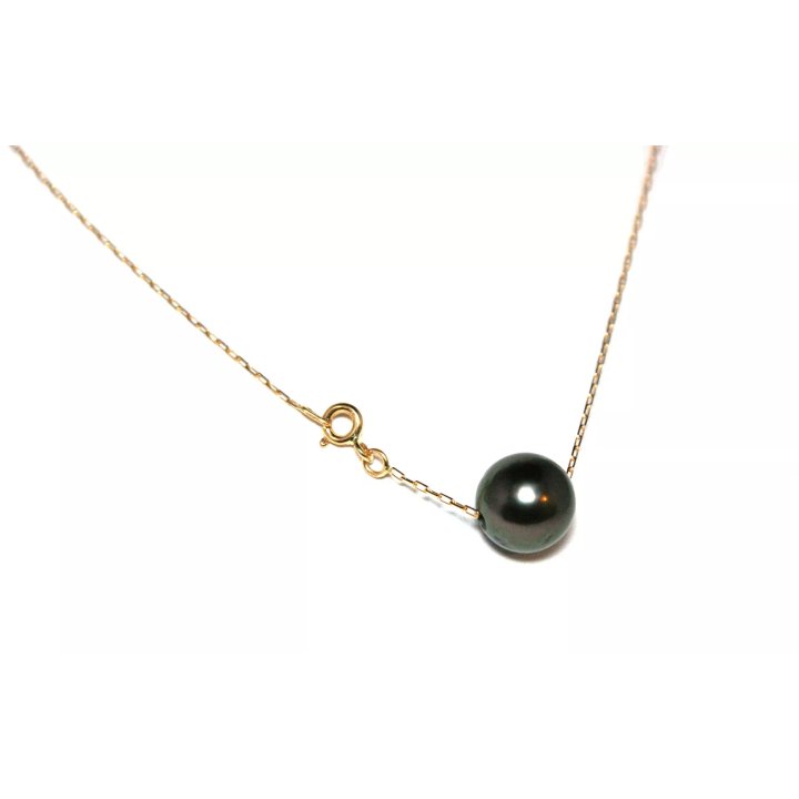 Collana Diva in oro 18 carati con perla di Tahiti tonda