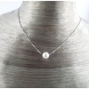 Collier argent  perle de culture blanche