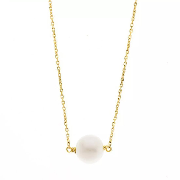 Collier  Or 18 K et perle de culture blanche