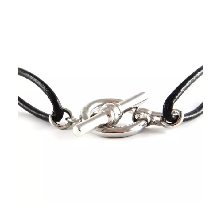 Collares de algodón con 2 perlas de Tahití con anillos