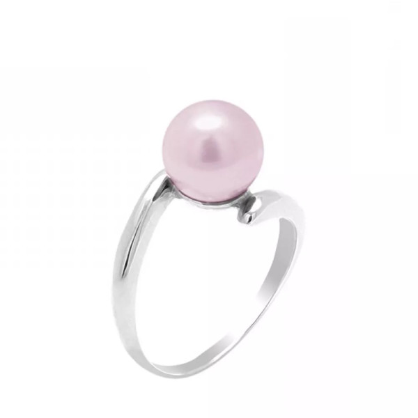 Bague argent perle rose Sweet Pink