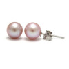 Clous oreilles perles de culture roses