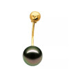 Tahitian pearl 18k gold belly button piercing - Poemana