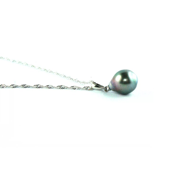 Collana Assina in oro bianco 18 carati con perla di Tahiti