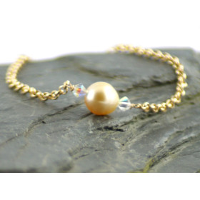 Bracelet Kimberley en or 18k perle Australie- Poemana