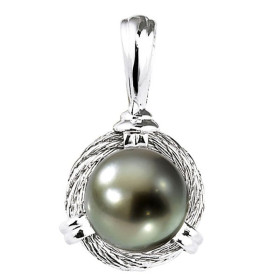 Marin silver pendant with a Tahitian pearl