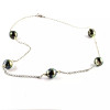 Collier Emma argent et perles de Tahiti cerclées
