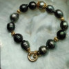 Otahi gold and Tahitian pearl bracelet