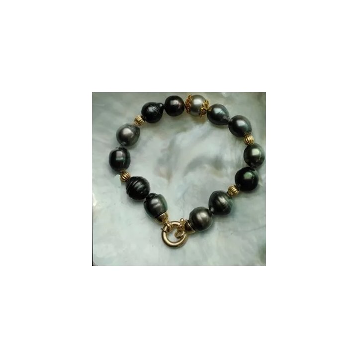 Armband aus 18 Karat Gold mit Tahiti-Perlen
