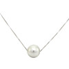 Sylia white cultured pearl silver necklace