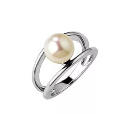 Anello Mia in argento con perla d'acqua dolce