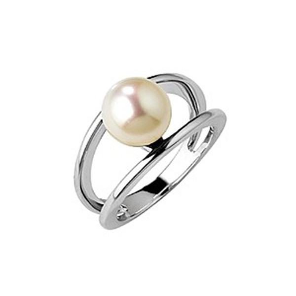 Mia silver ring with a freshwater pearl