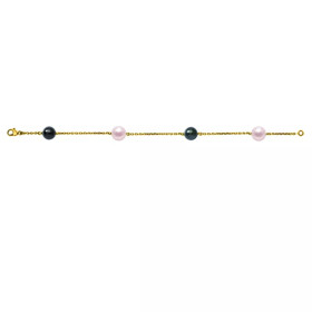Isale 18k gold bracelet with Akoya and freshwater pearls - Poemana