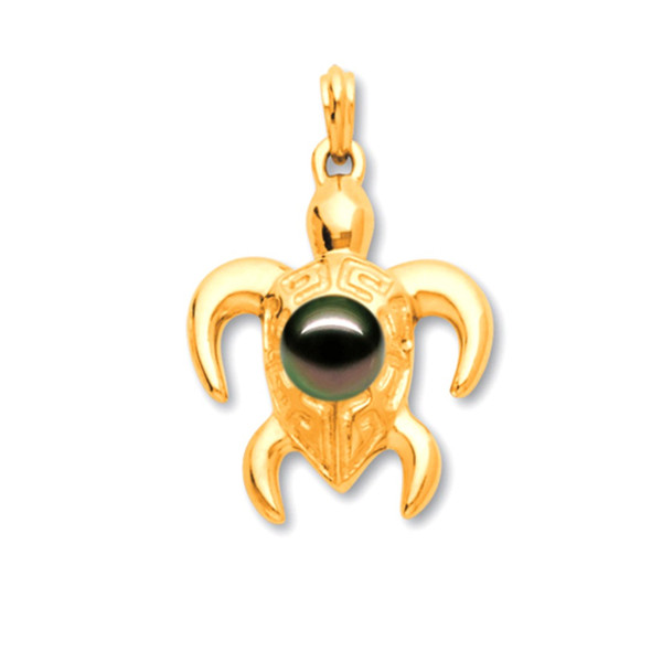 Tamago 18k gold necklace with a Tahitian pearl
