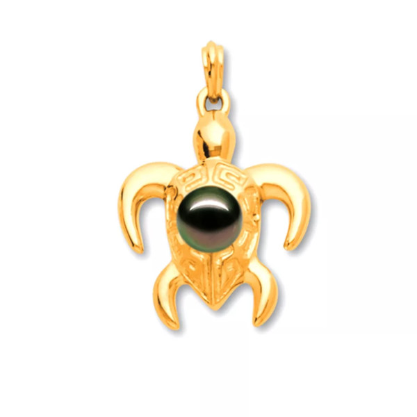 Tamago 18k gold necklace with a Tahitian pearl