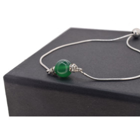 Bracelet en argent et jade