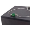 Sterling silver and jade bracelet