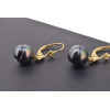 Tania gold earrings with Tahitian pearls
