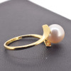Ava 9k gold cultured pearl ring