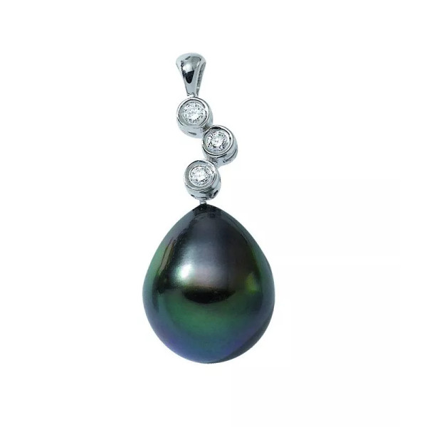 Lorene Tahitian pearl gold pendant