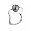 Prestige silver and Tahitian pearl ring