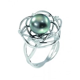 Bague Jane en argent et  perle de Tahiti
