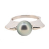 Prestige silver and Tahitian pearl ring