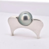 Prestige silver and Tahitian pearl ring