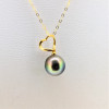  Passion 18K gold pendant with Tahitian pearl