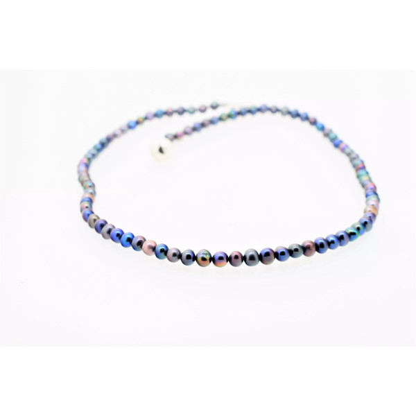 Collier de perles de culture bleues Elea