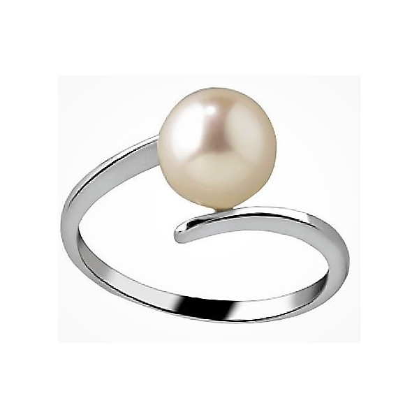 Bague or blanc 18K perle de culture Diora