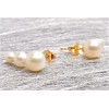 Sirene or 18 carats earrings with freshwater pearls