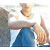 Leather bracelet and Tahitian pearl collection - Poemana