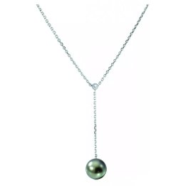 Collar Ani de oro de 18 k con perla de Tahití redonda