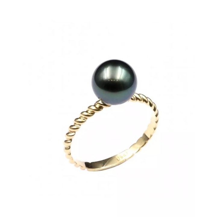 Anillo Diane de oro de 18 quilates con perla de Tahití