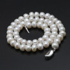 White freshwater semi round cultured pearl necklace