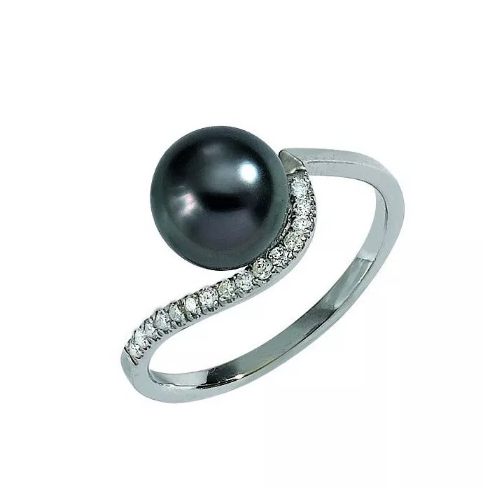 Ring Solène aus Silber mit runder Tahiti-Perle