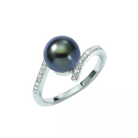 Amy Tahitian pearl silver ring