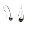 Pomare Sterling silver and Tahitian pearl earrings