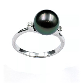 Bague Tahoe en or et diamant et perle de Tahiti