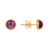 18K gold and amethystes studs